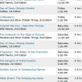 Arc Dream Events at GenCon 2012 The GenCon 2012 event listings are live! Arc Dream has 16 games and three panels planned. Click here to see the listings (you need to sign in first). Our games...
