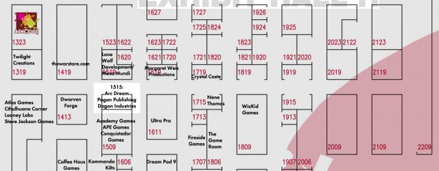 GenCon has posted the Exhibit Hall floorplan for 2013! You can find Arc Dream Publishing in Booth 1515 along with our usual partners, Pagan Publishing and Dagon Industries. Go through...