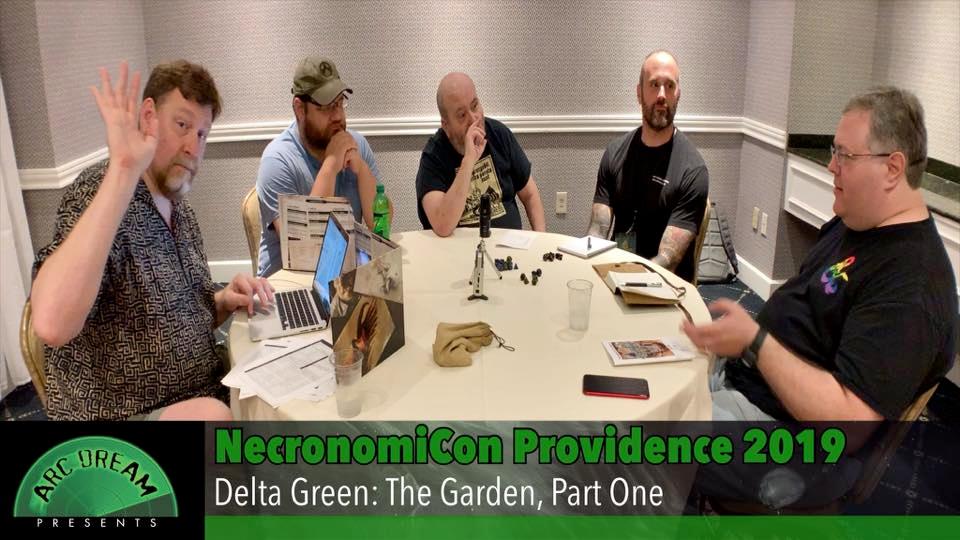 Adam Scott Glancy, Frank Frey, Tim Deschene, and Shane Ivey play Delta Green: The Garden